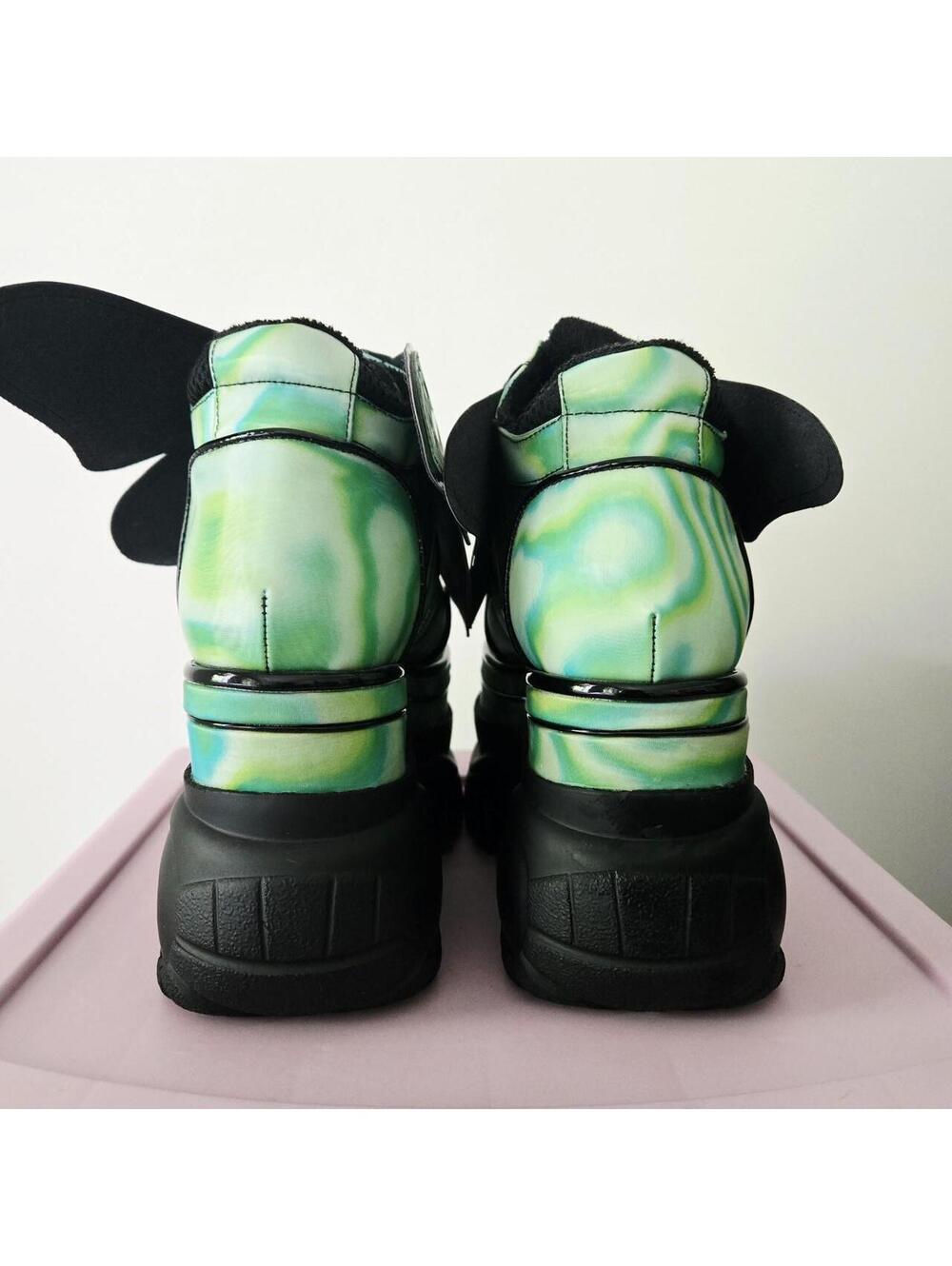 ☢️ Club Exx X Dolls Kill Transformed By The Beat Butterfly Platform Sneakers 🦋 - Picture 3 of 6